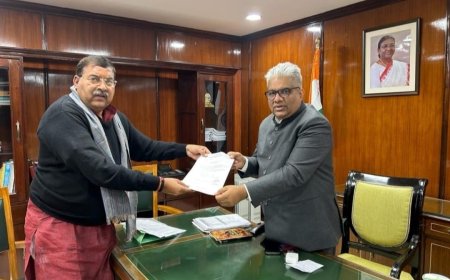 खैरथल के विकास कार्यों को लेकर केन्द्रीय मंत्री से की मुलाकात