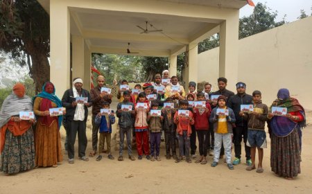 अयोध्या से आए पत्रक व पूजित अक्षत से सोपुरा महादेव  मंदिर को दिया निमंत्रण