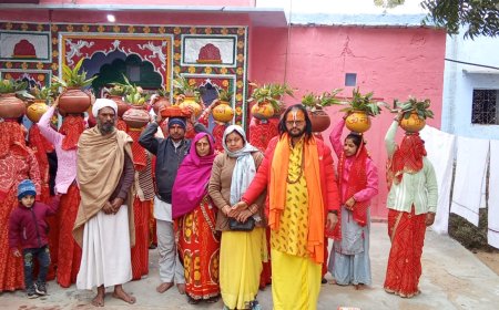 बडका में शिवमहा पुराण कथा शुरू निकाली कलश यात्रा