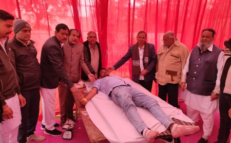 रक्तदान शिविर का हुआ आयोजन:अल्पसंख्यकों में रक्तदान के प्रति बढा  रुझान...... मंगल चंद सैनी