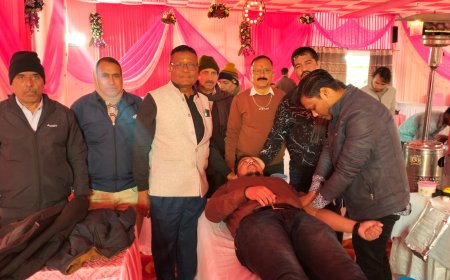 रक्तदान शिविर में ऐतिहासिक 422 यूनिट रक्तदान हुआ एकत्रित