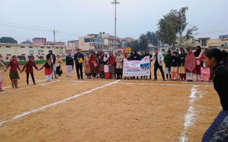 कन्या महाविद्यालय में कबड्डी प्रतियोगिता का आयोजन