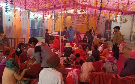 हवन यज्ञ व भंडारे के साथ भागवत कथा का हुआ समापन