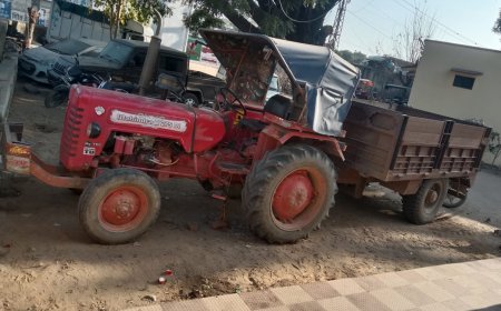 पुलिस थाना प्रागपुरा की कार्यावाही :अवैध बजरी परिवहन करते हुये एक ट्रैक्टर ट्रॉली जप्त