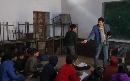 सरकारी विद्यालय में एसडीएम ने किया विद्यालय का औचक निरीक्षण  स्टाफ में मची खलबली
