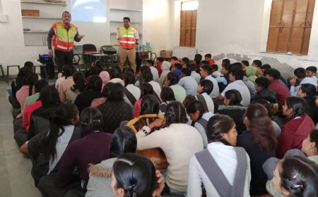 गणेश पुरा विधालय में  35 वा सड़क सुरक्षा सप्ताह मनाया