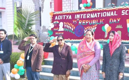 विभिन्न स्थानों पर धुमधाम व हर्षोल्लास से मना 75 वांँ गणतंत्र दिवस