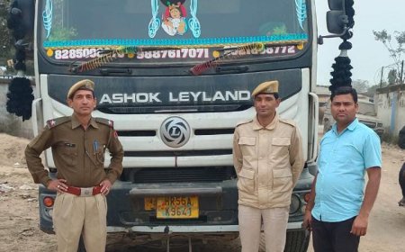 अवैध खनन के विरूद्ध सरूण्ड थाना पुलिस की कार्यवाही: 40 टन बजरी सहित डंंपर को किया जप्त, एक गिरफ्तार