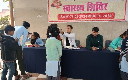 पीएम श्री विद्यालय के बच्चों का हुआ मैडिकल चैकअप और उपचार