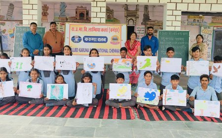 करुणा क्लब  लाम्बिया कलां  द्वारा  रैली व गौशाला का भ्रमण कर- दिया पशु कल्याण का संदेश