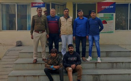 खैरथल पुलिस की कार्रवाही : दो स्थाई वारंटियों को किया गिरफतार, आर्म्स एक्ट के मामले में चल रहे थे फरार