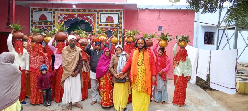 बडका में शिवमहा पुराण कथा शुरू निकाली कलश यात्रा