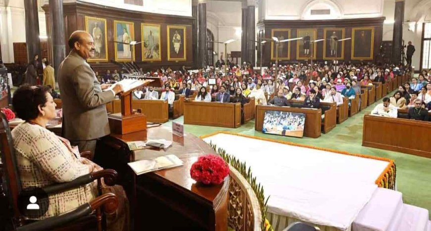 संसद भवन नई दिल्ली मे अलवर जिले के रैणी ब्लॉक से ग्राम पंचायत पाटन सरपंच सरोज मीना ने अधिवेशन में लिया भाग