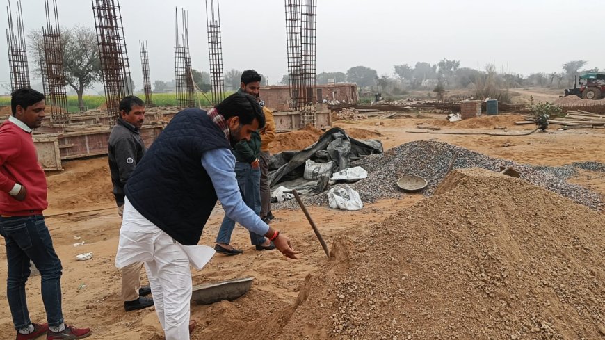 चूड़ला में निर्माणाधीन कृषि कॉलेज का विधायक ने किया निरीक्षण