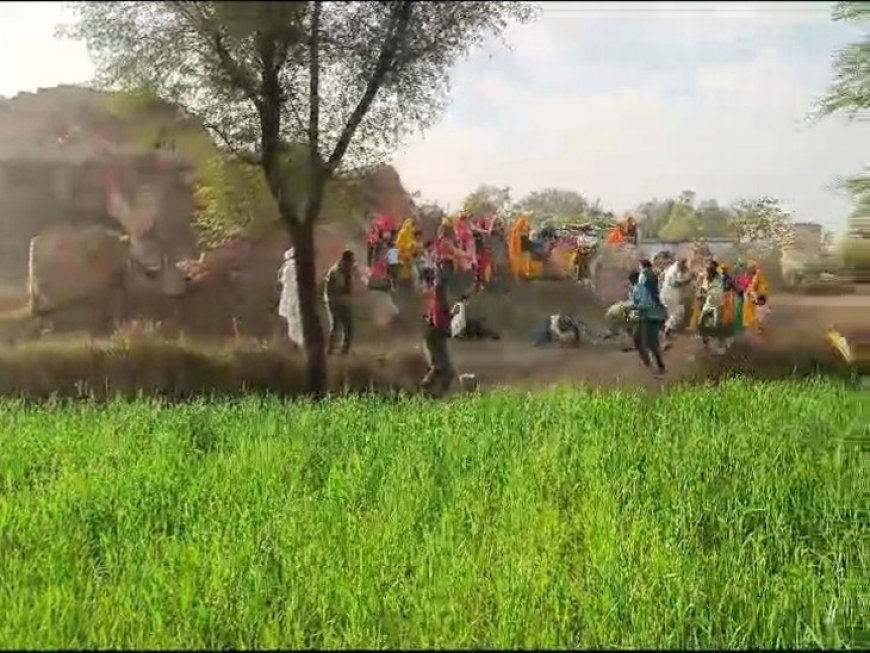 विकसित भारत संकल्प यात्रा शिविर मे नैनो यूरिया छिड़काव डेमो के दौरान भीड़ पर गिरा ड्रोन, महिला हुई घायल