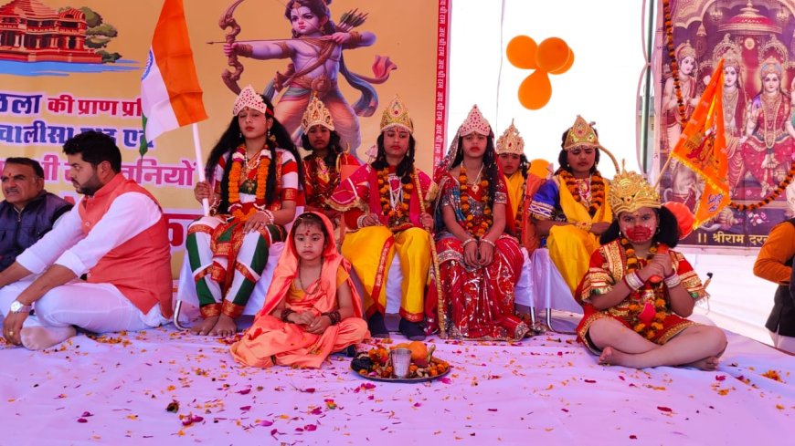 उदयपुरवाटी के खेल मैदान में हुआ सामूहिक हनुमान चालीसा का पाठ : हिंदू जागरण मंच के सौजन्य से हुआ कार्यक्रम का आयोजन