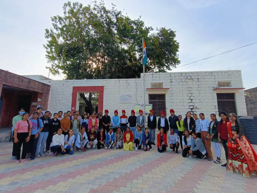 राजकीय कन्या महाविद्यालय, तखतगढ़ में गणतंत्र दिवस का राष्ट्रीय पर्व बडे़ हर्षोल्लास के साथ मनाया
