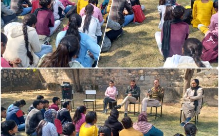 खैरथल थाना प्रतिनिधियों ने महाविद्यालय के विद्यार्थियों  के लिए चलाया गरिमा हेल्पलाइन जागरूकता अभियान