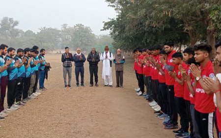 राज ऋषि कॉलेज के मैदान पर क्रिकेट प्रतियोगिताओं का विधिवत हुआ शुभारंभ