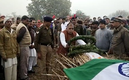 नासयराना निवासी आईटीबीपी जवान अजीत सिंह  की ड्यूटी के दौरान हार्ट अटैक से मौत:  सैनिक सम्मान के साथ हुआ अंतिम संस्कार