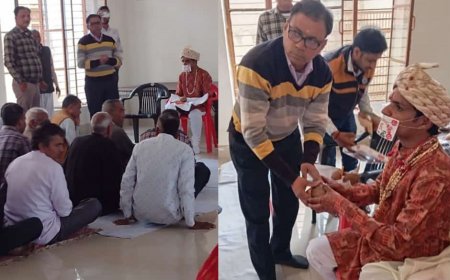 दीक्षार्थी चंद्र प्रकाश जैन का किया हरसाना में बहुमान