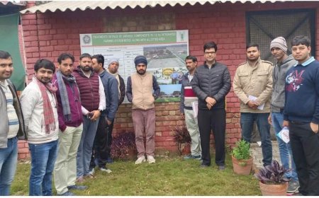 किसानो ने ऑर्गेनिक खेती व कृषि म्यूजियम द्वारा उन्नत कृषि की जानकारी प्राप्त की