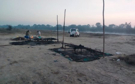 जहाजपुर में बजरी माफियाओं के हौसले बुलंद: बनास में लगी एमबीसी की अस्थाई चौकी को लगाई आग