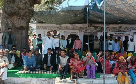 अल्ट्राटेक सीमेंट प्लांट के खिलाफ जोधपुरा संघर्ष समिति का अनिश्चितकालीन धरना प्रदर्शन 429वें दिन भी जारी