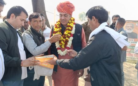 वीर तेजाजी जाट सेवा समिति नारायणपुर ने विराटनगर विधायक कुलदीप नखड़ का किया स्वागत सम्मान