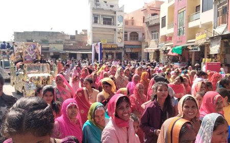 भींडर प्रजापति समाज की आराध्य देवी श्रेयादे जयंती पर हुए धार्मिक आयोजन