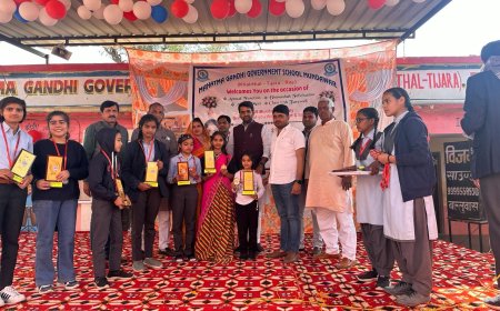 महात्मा गांधी इंग्लिश मीडियम स्कूल में आयोजित हुआ वार्षिक उत्सव, भामाशाह व प्रतिभा सम्मान समारोह