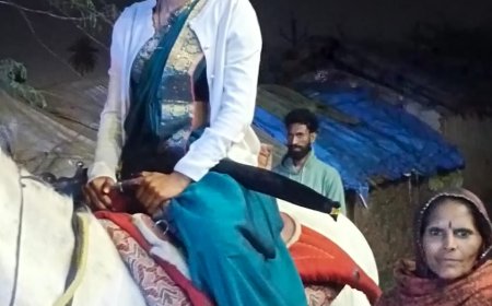 बेटी पढाओ बेटी बचाओ का पे2पे सोसिअल फाउंडेशन ने दिया संदेश:  लाडो बेटी को घोड़ी पर बैठाकर निकाली बंदोरी