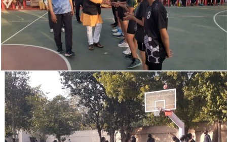 स्वर्गीय पत्रकार देवेंद्र यादव की स्मृति में 46वे जन्मदिवस के उपलक्ष में चतुर्थ सीनियर छात्र-छात्रा बास्केटबॉल प्रतियोगिता का हुआ शुभारंभ