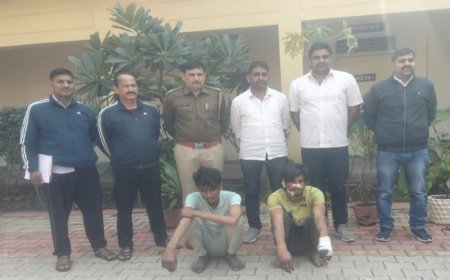 गौतस्करों के हौसले बुलंद पुलिस पर की फायरिंग: पुलिस ने घेराबंदी कर आठ गोवंश को छुड़ाया, दो  गोतस्कर गिरफ्तार