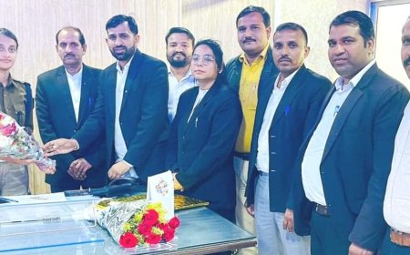 अभिभाषक संघ के पदाधिकारियों ने नवनियुक्त एसपी से की शिष्टाचार भेंट