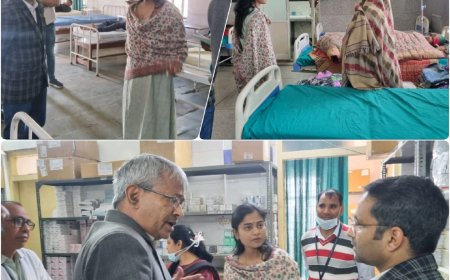 जिला कलेक्टर ने किया सेटेलाइट हॉस्पिटल खैरथल एवं सहायक अभियंता कार्यालय जलदाय विभाग खैरथल का किया औचक निरीक्षण