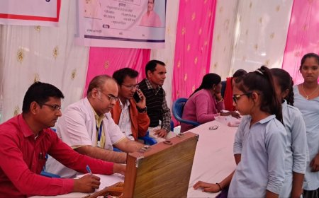 राष्ट्रीय बाल स्वास्थ्य कार्यक्रम: आरबीएसके कैंप में बच्चों का हुआ परीक्षण