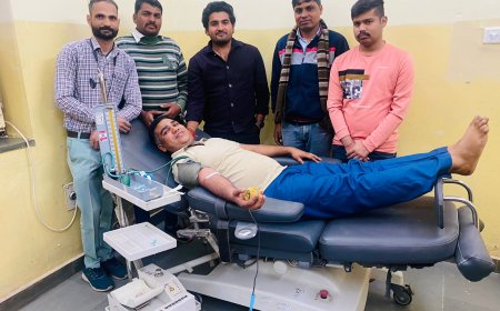 बेटे के प्रथम जन्मदिन पर किया स्वैच्छिक रक्तदान रक्तमणि कार्यक्रम लगातार जारी