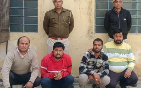 आनलाइन सट्टे की खाइवाली  करने वाले 4 आरोपी गिरफ्तार: सट्टा राशि व सामग्री बरामद