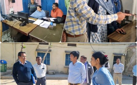 जिला कलेक्टर ने किया नगर परिषद खैरथल का निरीक्षण