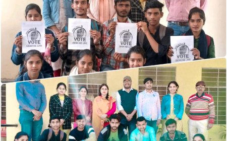 राजकीय महाविद्यालय खैरथल में मतदान जागरूकता कार्यक्रम का हुआ आयोजन