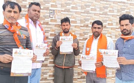 भाजपा उत्तर मण्डल कार्यकर्ताओं ने योजनाओं से लाभान्वित लोगों से किया सम्पर्क