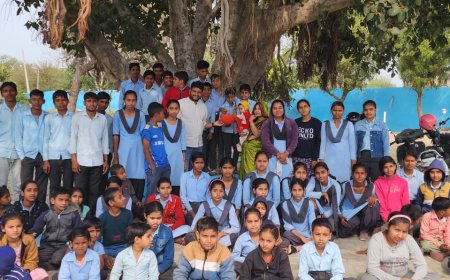 पौधरोपण व पक्षियों के लिए परिण्डे बाँध सरपंच ने मनाया अपनी बेटी का जन्मदिन