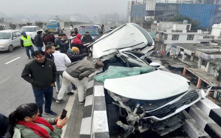 दिल्ली में बदरपुर फ्लाईओवर पर ट्रक से टकरायी कार, तीन व्यक्तियों की मौत