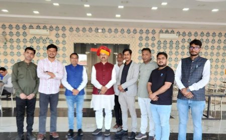 भाजपा प्रदेश महामंत्री श्रवण सिंह का किया स्वागत,जयपुर से दिल्ली जाते समय किया अभिनन्दन