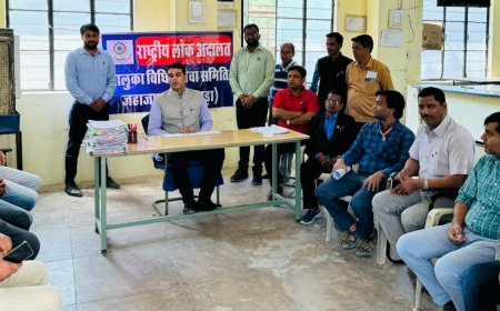 जहाजपुर लोक अदालत में 6014 प्रकरणों का हुआ निस्तारण