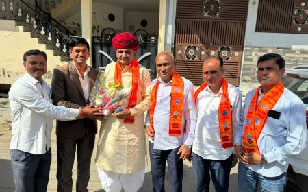 भीलवाड़ा आगमन पर नवनियुक्त भाजपा प्रदेश उपाध्यक्ष प्रभुलाल सैनी का किया स्वागत