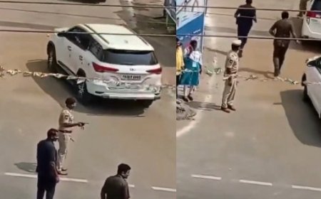 मंत्री के काफिले ने IPS को मारी टक्कर:बंदोबस्ती ड्यूटी में थी तैनाती