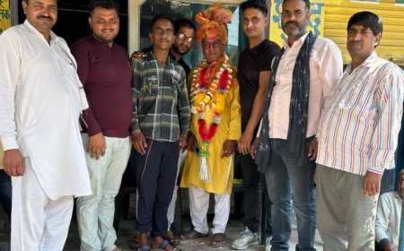 नव नियुक्त भाजपा मंडल जनूथर के अध्यक्ष गोपेश शर्मा का किया स्वागत