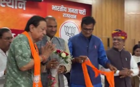 राजस्थान में आज 35 लोगों ने भाजपा जॉइन की:पूर्व सांसद- विधायकों ने छोड़ी कॉंग्रेस ,बेनीवाल के एक करीबी भी पार्टी से हुए अलग